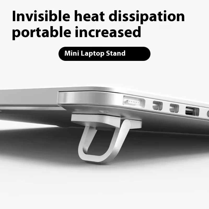 zinc alloy mini foldable laptop stand (2 pcs) zinc alloy mini foldable laptop stand (2 pcs)
